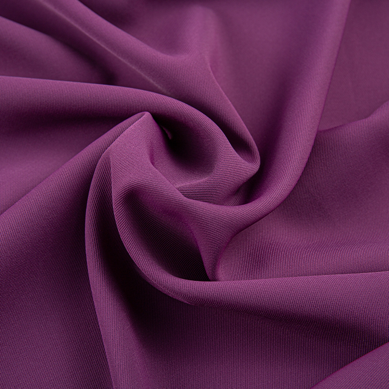 হাই-এন্ড ফ্যাশন এবং হালকা বিলাসবহুল ট্রাউজারের জন্য HY325 260GSM বেগুনি SPH মরগান সিল্ক ফ্যাব্রিক